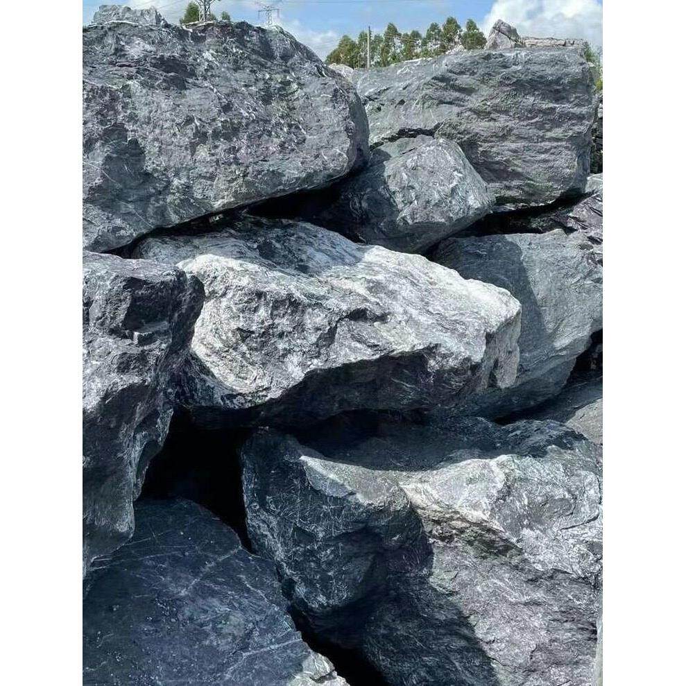 天然黑色砾石鹅卵石水洗磨石地面专用枯山水造景铺路石子黑山石