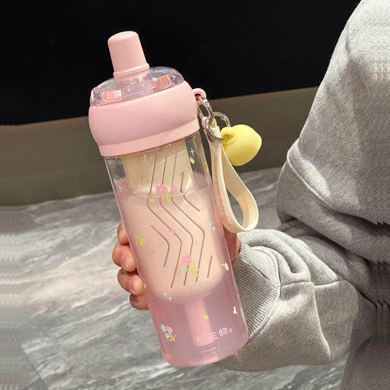 物生物粗吸管可吸珍珠奶茶杯子女生夏季高颜值便携水杯儿童水壶