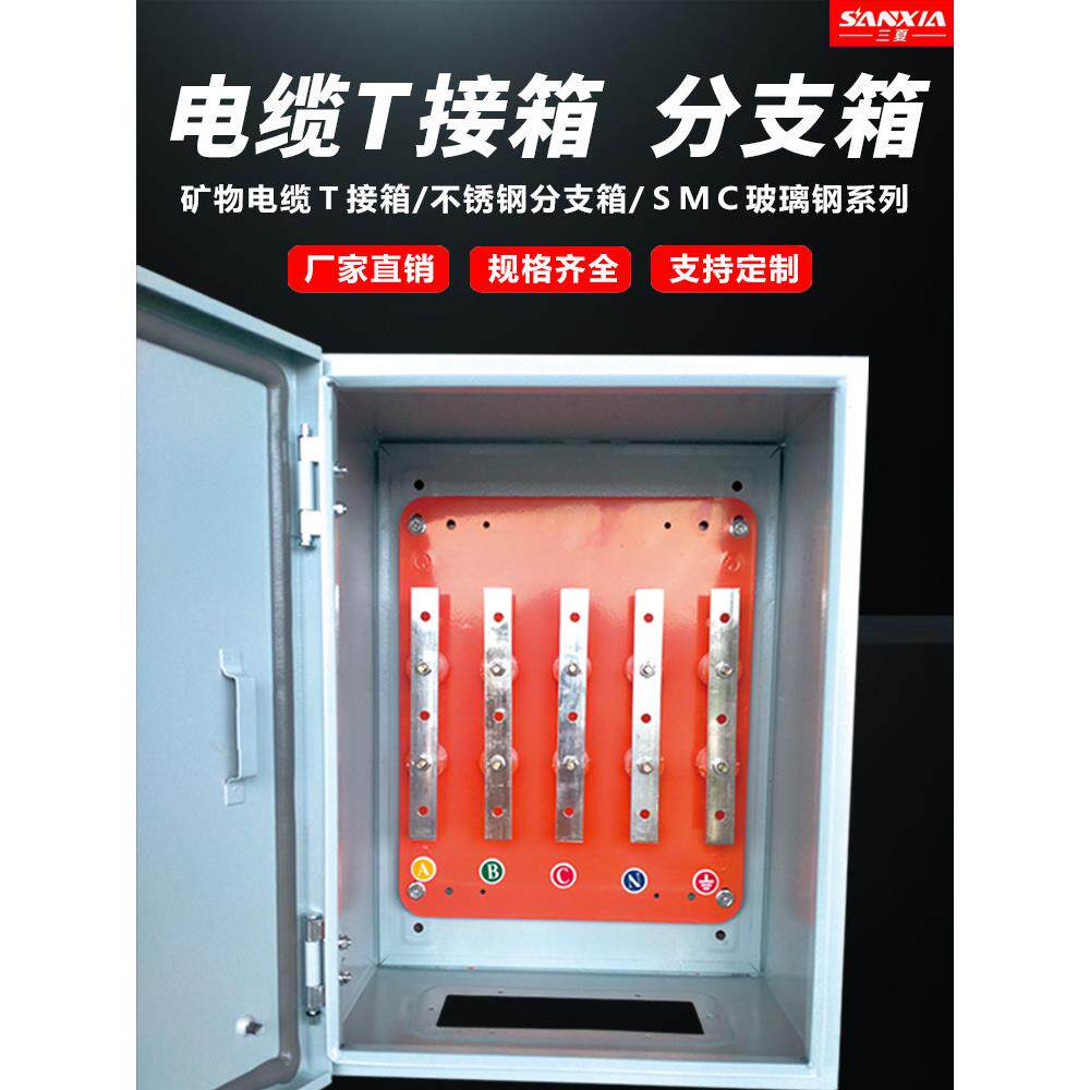 电缆t接箱低压分支铜排bttrz国标矿物质绝缘等电位分流转接转换箱