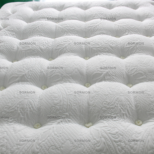 进囗乳胶床垫 五星级酒店席梦思可定做拉扣独立弹簧羊毛护边设计