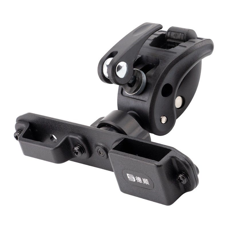 德顺QCS05车载对讲机手咪一拖二支架越野车手柄款挂架夹