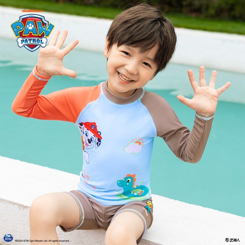 女童泳衣女孩温泉儿童分体游泳衣夏季沙滩海边防晒女宝宝泳衣裤薄