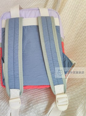 Z家新款儿童手提背包橘黄色撞色拼接幼儿园包包男女轻质双肩书包