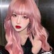 假发女长发长卷发全头套式 圆脸自然粉色卷发 lolita大波浪逼真韩式