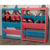 超薄夹缝迷你小型鞋 架子 柜儿童家用门后简易斜插可叠加进门口窄鞋