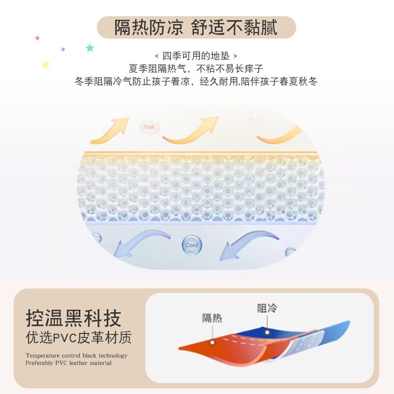 宝宝爬行垫益智加厚游戏区垫子儿童阅读区地毯大尺寸玩具区地垫