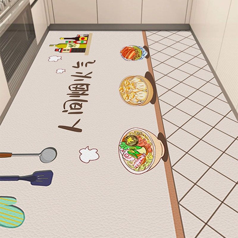 新款厨房专用满铺地垫pvc防水防油防滑垫免清洗可擦整铺地毯全铺,居家布艺,厨房地垫,淘宝优惠券,粉丝福利购,淘宝优惠卷