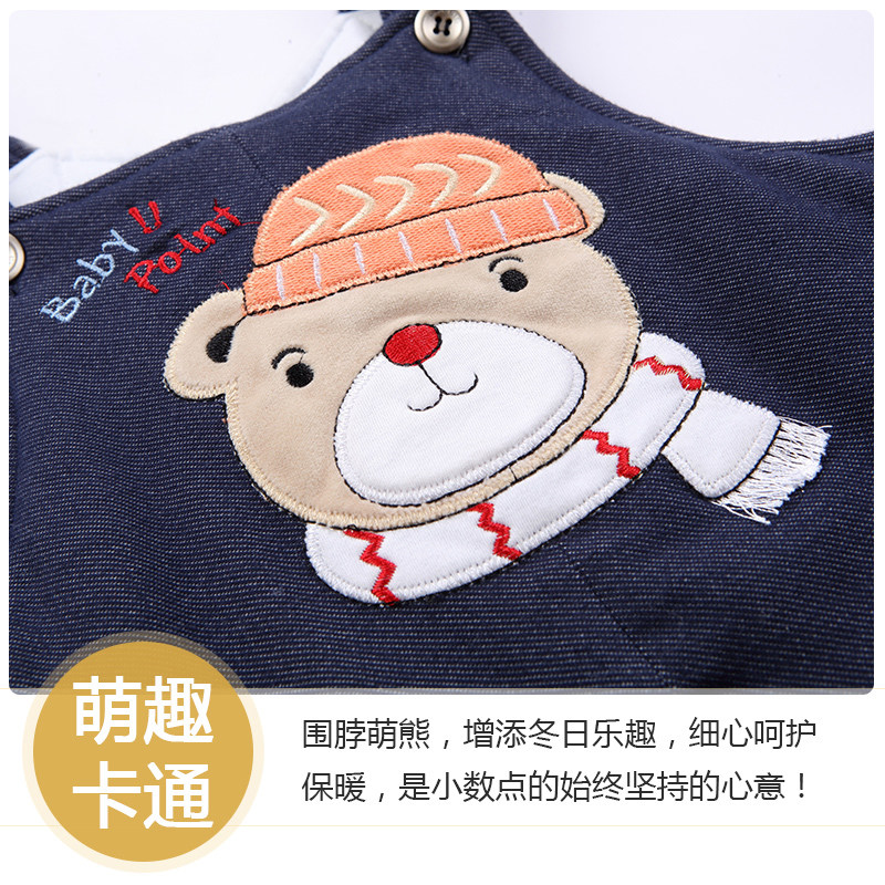 小数点抱婴袋棉裤冬小孩童加厚保暖男女宝宝休闲外穿夹棉裤子可开