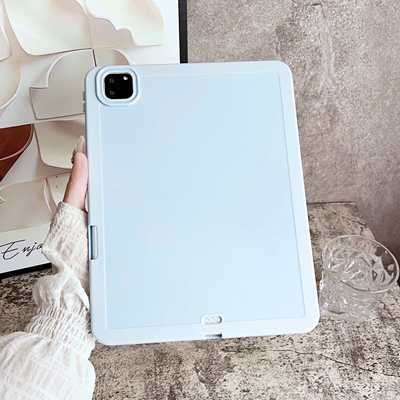 适用苹果ipadpro11保护套新款带笔槽纯色硅胶iPadPro20/21/22/24款11英寸亲肤手感时尚轻薄平板电脑壳