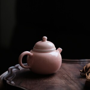 天野漫粉色釉陶瓷泡茶小壶中式粉色茶具单壶迷你可爱少女心
