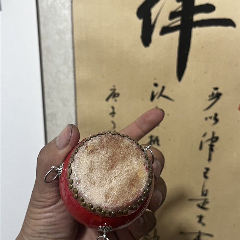 双面鼓腰鼓传统个性摆件玄阶上品送客小礼品拍照装饰物