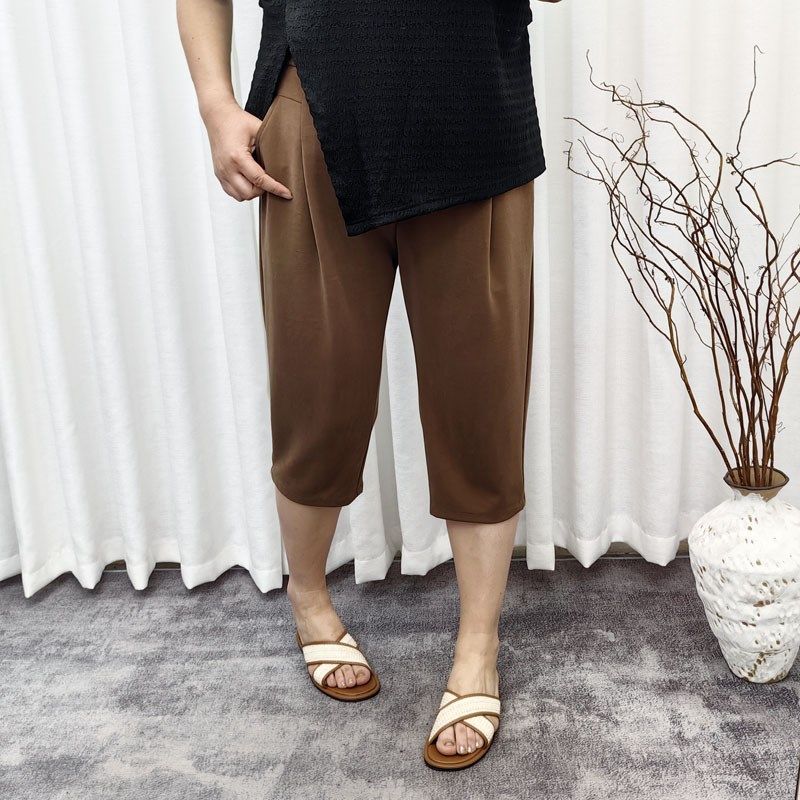 夏天裤子大码胖mm薄款显瘦垂坠感弹力高腰直筒休闲凉凉裤七分裤女,女装/女士精品,大码裤装,淘宝优惠券,粉丝福利购,淘宝优惠卷