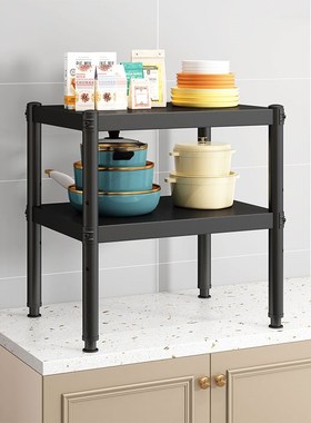50x40厘米黑色厨房置物架三四层30宽35x60长55/45x45cm70/80高120