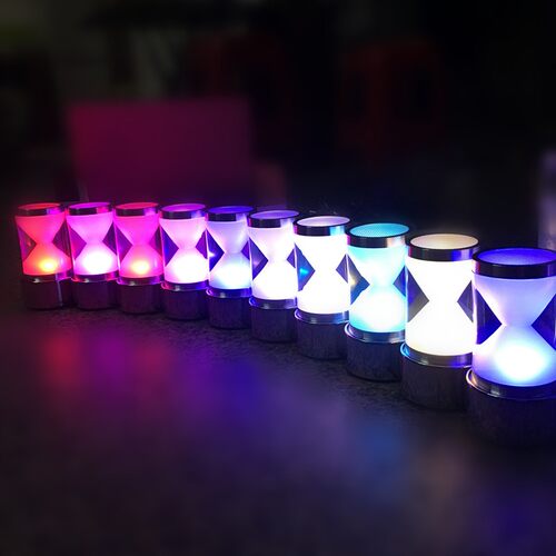 新款流沙灯LED可充电吧台灯沙漏灯酒吧桌面台灯沙漏小夜灯蜡烛灯
