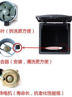 狮强厨房油烟排气扇强力家用10寸窗式换气扇静音排风机玻璃S504A