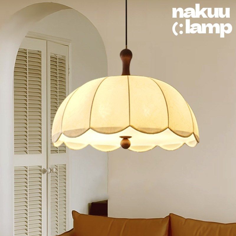 中古南洋法式花纹实木布艺吊灯餐厅卧室客厅设计师创意复古氛围灯,家装灯饰光源,餐厅吊灯,淘宝优惠券,粉丝福利购,淘宝优惠卷