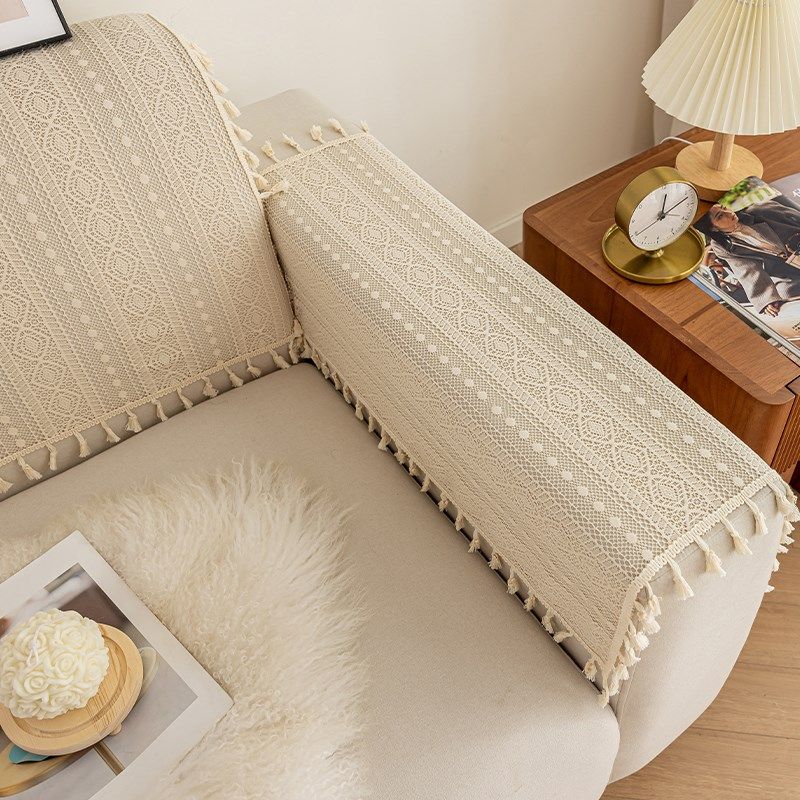 法式薄款蕾丝勾花沙发靠背盖巾扶手一片式防尘防滑沙发盖布套罩子,居家布艺,沙发垫,淘宝优惠券,粉丝福利购,淘宝优惠卷