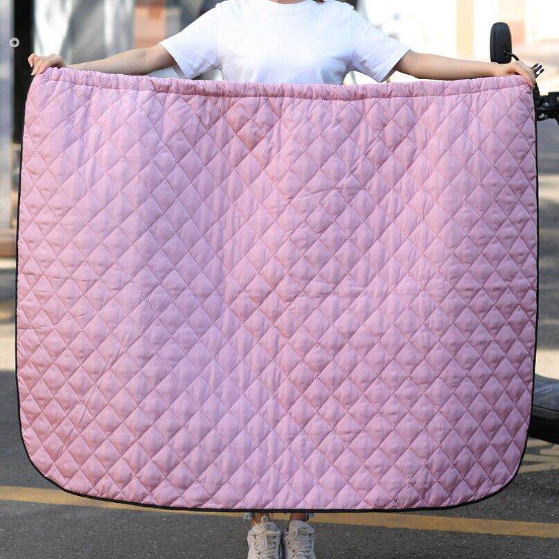 电动车挡风被冬季加棉加厚防水挡风裙子电动车防雨护膝护腿防寒衣