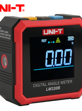 优利德LM320A/B高精度数显激光倾角仪数字工程双面磁性安装水平仪