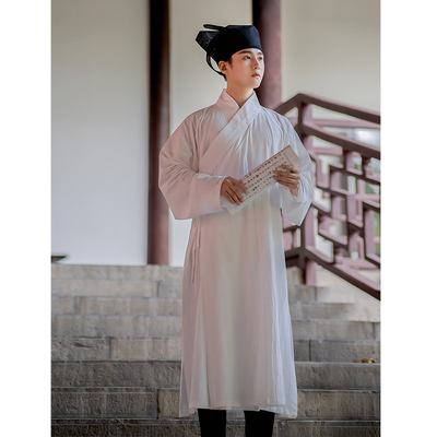 布许汉服直裰内搭衬袍圆领袍飞鱼内搭国潮国风中衣学生睡衣春季新