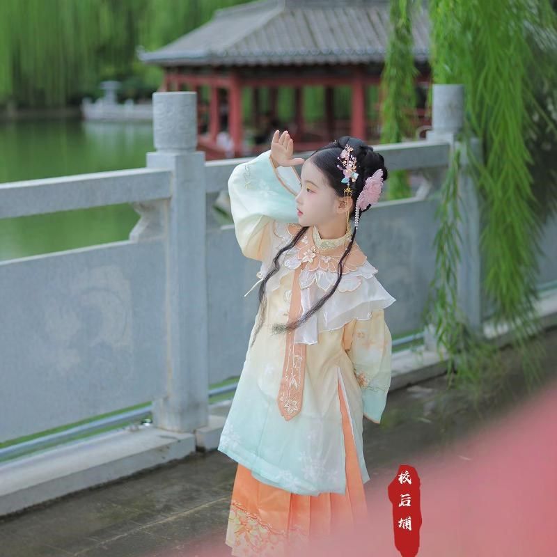 若裳女童汉服新中式明制云肩立领马面裙套装儿童国风高端套装秋季,童装/婴儿装/亲子装,汉服,淘宝优惠券,粉丝福利购,淘宝优惠卷