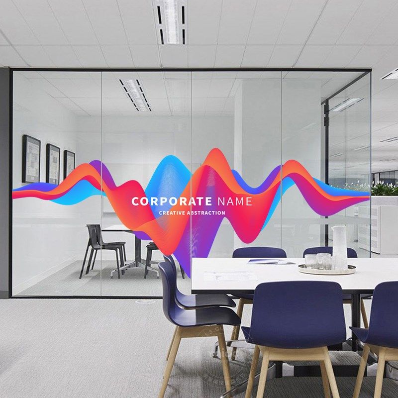 超大双面彩色山脉办公室艺术玻璃隔断墙高档静电贴膜装饰图案定制,家居饰品,玻璃膜/贴,淘宝优惠券,粉丝福利购,淘宝优惠卷