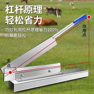 铡草刀电动秸秆铡刀切药材中药甘蔗小型闸刀锰钢侧扎刀家用扎草刀