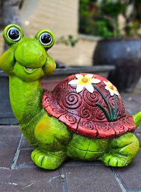 花园装饰摆件创意庭院卡通动物乌龟蜗牛园林景观雕塑布置工艺饰品