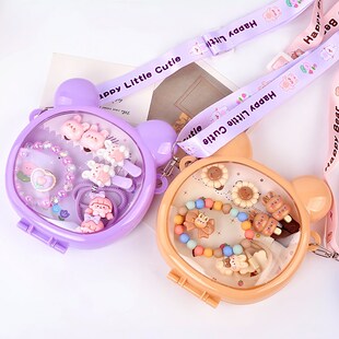 儿童手串项链女孩生日礼物宝宝首饰套装女童发夹可爱卡通礼盒饰品