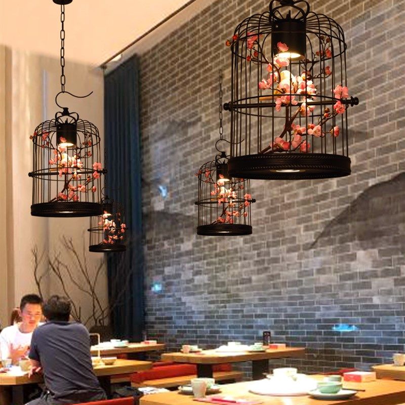 主题网红音乐西餐厅鸟笼吊灯双层带射灯创意铁艺装饰饭店花艺灯饰,家装灯饰光源,酒店/宴会厅/餐饮吊灯,淘宝优惠券,粉丝福利购,淘宝优惠卷