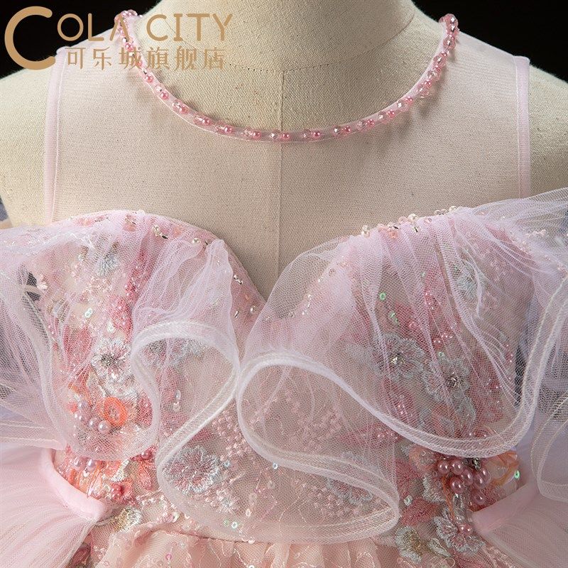 女童晚礼服春秋粉色高端走秀公主裙花童主持表演小女孩钢琴演出服,童装/婴儿装/亲子装,儿童礼服,淘宝优惠券,粉丝福利购,淘宝优惠卷