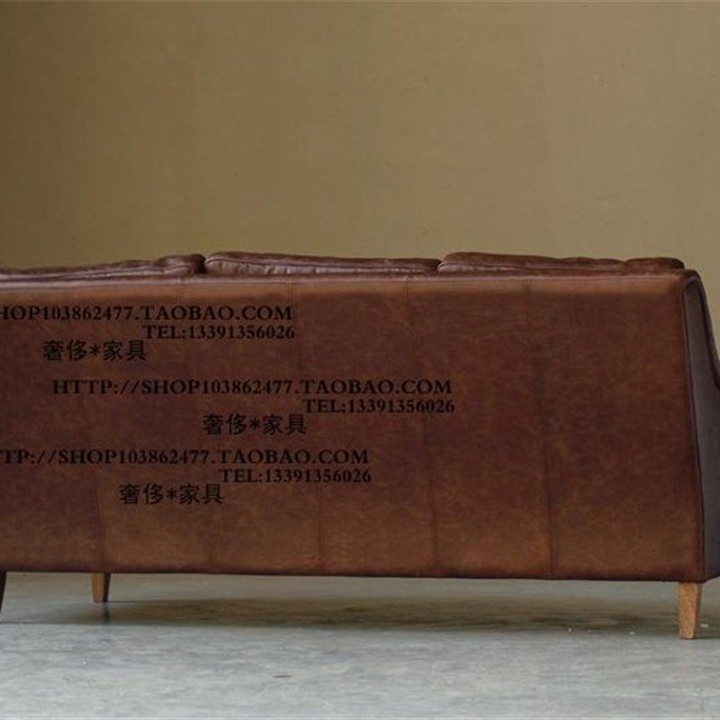 美式法式油蜡皮艺沙发组合单人双人三人沙发咖啡厅酒店样板房家具,住宅家具,皮艺沙发,淘宝优惠券,粉丝福利购,淘宝优惠卷