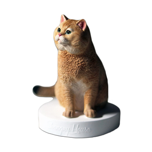 宠物猫全身手绘定制车载扩香石车内香薰摆件网红短毛猫周边伴手礼