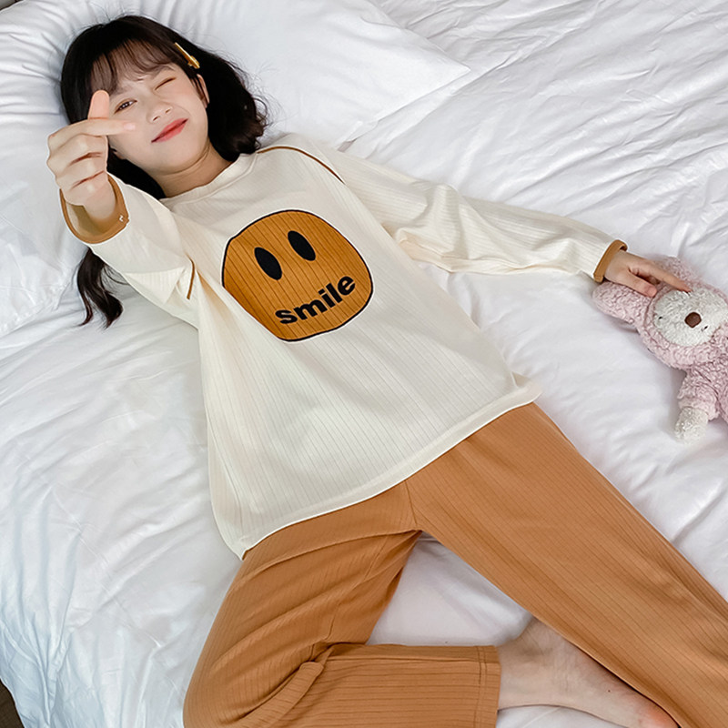 150cm矮小个子女睡衣春秋xs圆领长袖居家服套装145矮个子秋季新款
