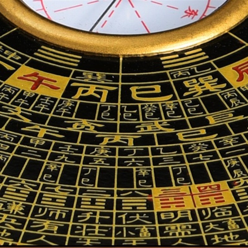 罗盘高精度专业8寸三元三合综合盘随身客厅摆件三合仪罗经盘