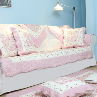 美式全棉沙发垫四季通用布艺田园防滑坐垫客厅全包萬能沙发套罩巾