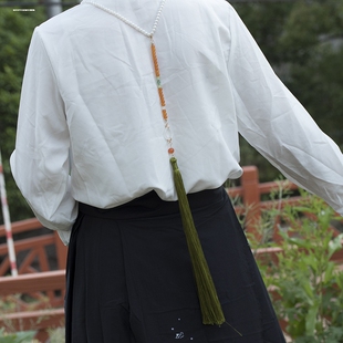 马面裙配饰软璎珞汉服古风宫廷饰品日常复古百搭项链白莲花长背云