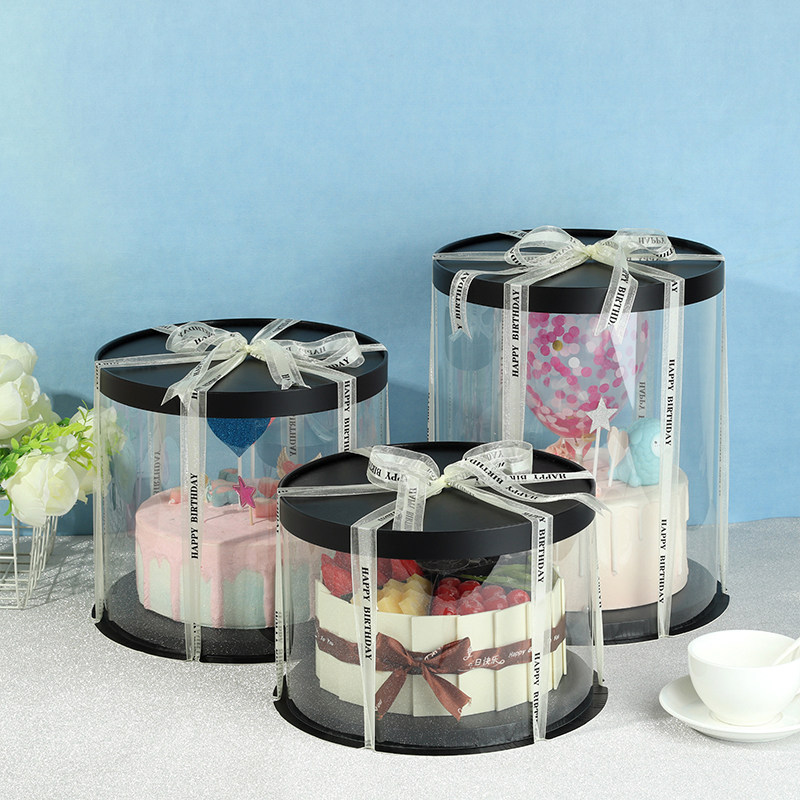 蛋糕盒透明圆形包装盒烘焙便当蛋糕盒6寸8寸10加高双层生日蛋糕盒,厨房/烹饪用具,点心包装盒/包装袋,淘宝优惠券,粉丝福利购,淘宝优惠卷