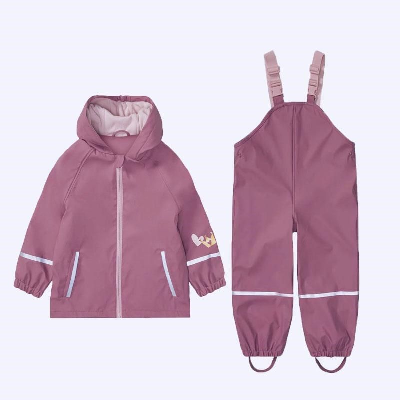 儿童雨衣雨裤分体套装加厚幼儿园加绒防水PU男童女童防雨外套环保