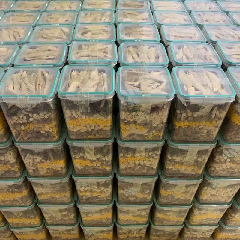 混合冻干桶鸭肉牛肉冻干猫粮猫零食500g猫咪小鱼干鹌鹑蛋黄鸡胸肉