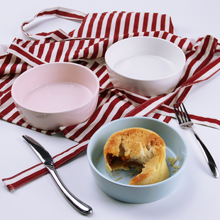 6寸戚风蛋糕模具 圆形磨具烤盘烘焙模具 烤箱家用蒸饭碗陶瓷烤碗