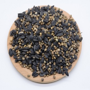 油葵麻子二合一混合饲料黑瓜子火麻子鸽子仓鼠鹦鹉饲料油性料包邮