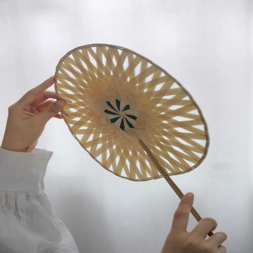 定制扇子夏季竹编扇老式蒲扇儿童古代网红小清新蹦迪漂亮折扇便携