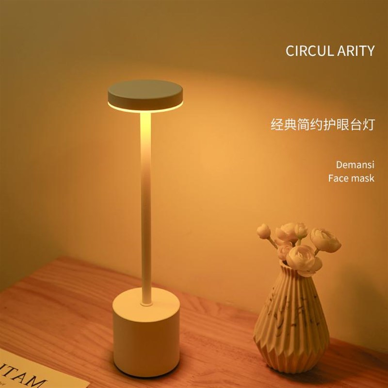 高级感轻奢触摸led充电2024网红创意台灯卧室床头柜灯酒吧氛围灯