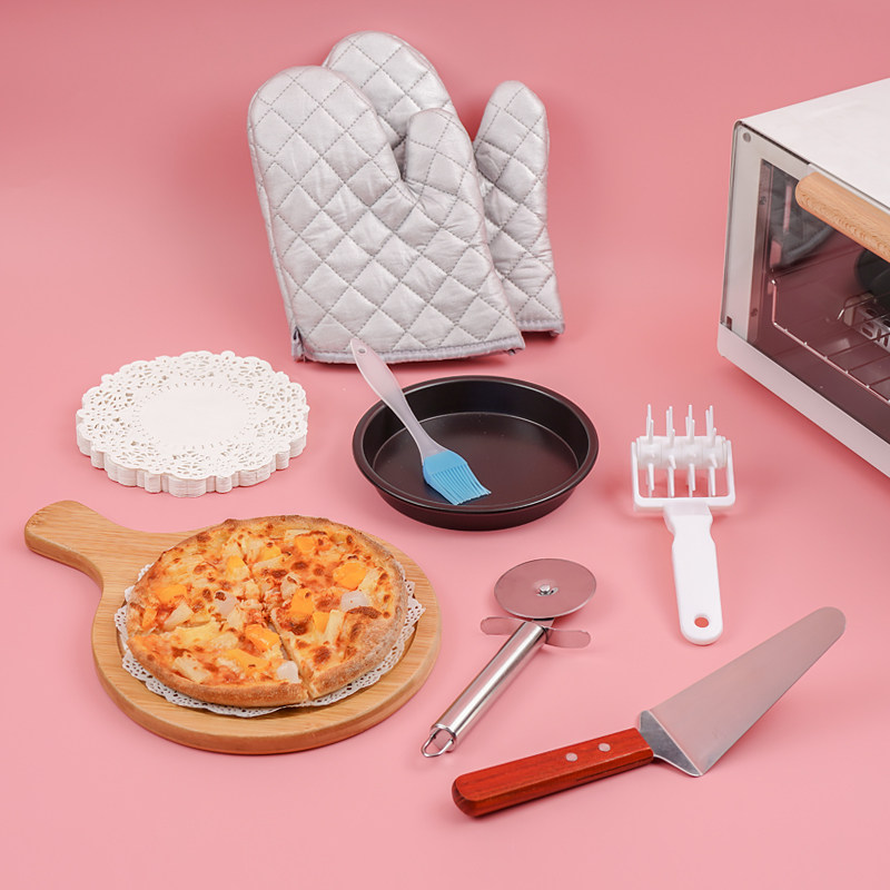披萨盘托盘木质家用烘焙烤箱6专用pizza板烤盘8刀铲工具9套装10寸