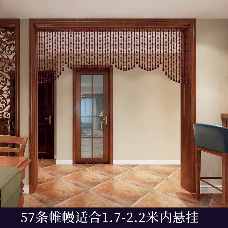 全桃木葫芦珠帘大门对客厅阳台窗户玄关过道隔断帘横梁垭口装饰帘