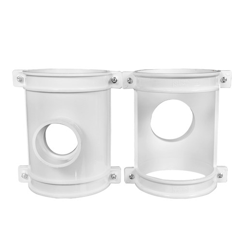 pvc排水管快速抢修补漏三通抢修器管卡式开口三通110 50 75哈夫节