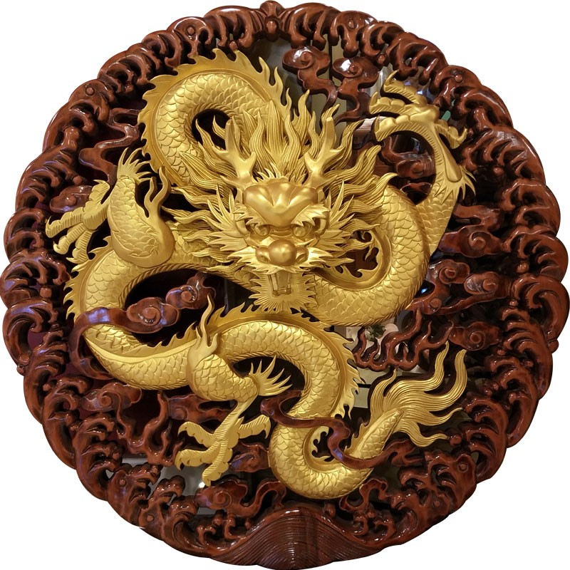 东阳手工雕刻实木电视背景墙 明清古典风格木雕装饰品