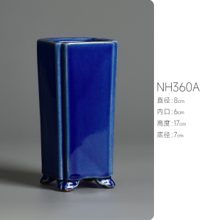 复古中式四方高款兰花花盆陶瓷飘枝绿植盆桌面造景盆景盆创意室内