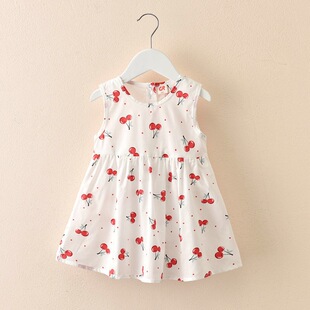 女童裙子夏季纯棉连衣裙2021新款儿童薄款小女孩长裙女宝宝背心裙